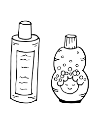 Coloring Page Shampoo Soap Shower Gel