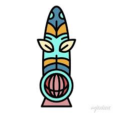 Aztec Idol Icon Outline Aztec Idol
