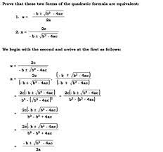 Derivation Of The Quadratic Formula