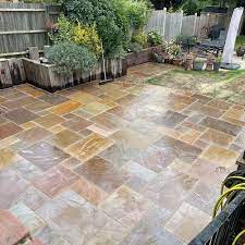 Square Buff Sandstone Paving For
