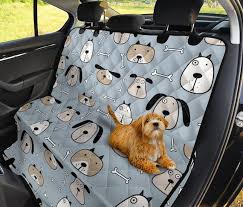 Funny Dogs And Bones Pet Backseat Cover