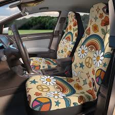 Hippie Retro Boho Car Seat Cover