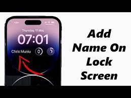 Name To Lock Screen On Iphone