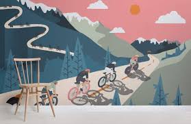Bicycle Race Wallpaper Mural Hovia