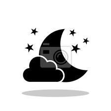 Stars Icon In Flat Style Night Symbol