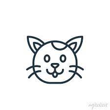 Cat Icon Thin Linear Cat Outline Icon