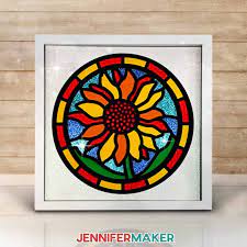 Layered Paper Stained Glass Window Art