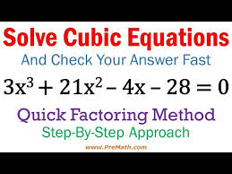 Solve Cubic Equations Quick Factoring