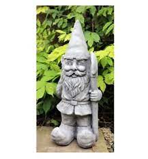 Large Stone Effect Garden Gnome With