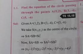 1 1 Find The Equation Of The Circle