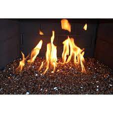 Copper Tempered Reflective Fire Glass