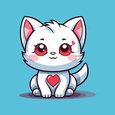 Vector Cute Cat Cartoon Vector Icon