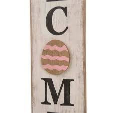 Glitzhome 42 Wooden Easter Welcome Porch Sign With Bunny Ears
