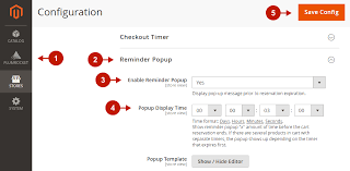 magento 1 cart reservation with timer