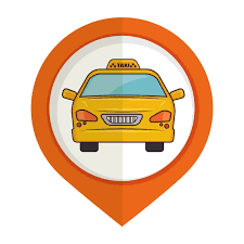 Vector Taxi Service Pin Map Icon Design