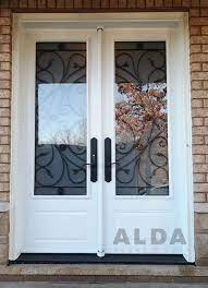 White Front Door With 3 4 Panel Glass