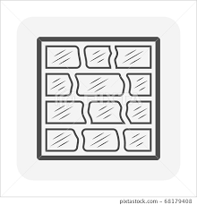 Glass Block Or Toilet Wall Vector Icon