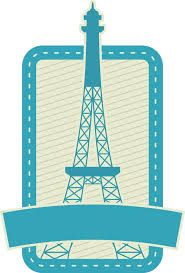 Blank Ribbon With Eiffel Tower Against