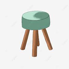 Cartoon Hand Drawn Chair Stool Green