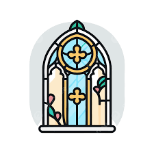 Stain Glass Window Vector Art Png