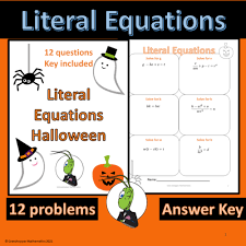 Literal Equations Worksheet
