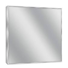 Spectrum Rectangular Framed Wall Mirror In Brushed Nickel