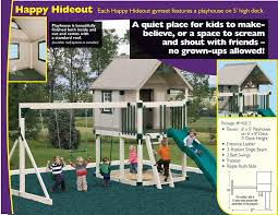 swing set happy hideout h68 2