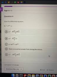 Question 4 Solve The Diffeial