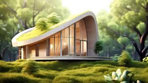 Modern Eco House Concept Generative Ai