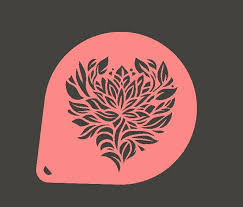 Stl File Heart Shaped Flowers Stencil 2