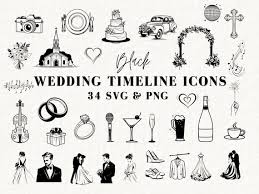 Wedding Timeline Icons Marriage Icon