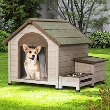 Cenadinz Outdoor Fir Wood Dog House