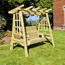 2 Seater Redwood Swing Seat Pergola Design