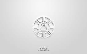 Budget 3d Icon White Background 3d