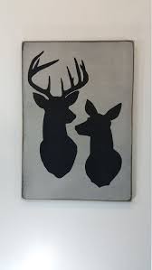 Buck And Doe Silhouette Deer Hunter