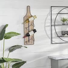 Wall Wine Rack With Beaded Frame