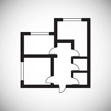 Home Blueprint Icon On Background For