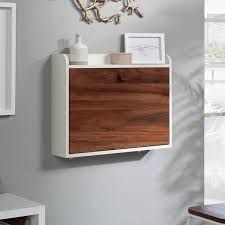 Pearl Oak Wall Mounted Floating Desk