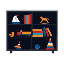 Rack A Cabinet With Childrenaposs Toys