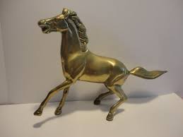 Brass Horse Statue Figurine
