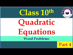Quadratic Equation Part 3 Problems On