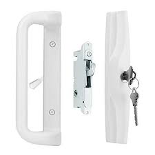 House Guard White Patio Door Handle Set