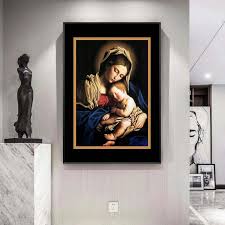 Virgin Mary Holding Canvas