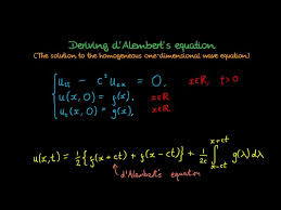 Wave Equation Deriving D Alembert S