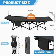 Boztiy Folding Camping Cot Heavy Duty