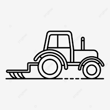 Tractor With Plow Icon Tractor Drawing