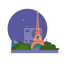 Eiffel Tower Vector Icon Sign France