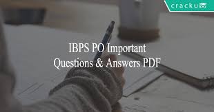 Ibps Po Important Questions And Answers
