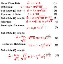 Mass Flow Rate Equations
