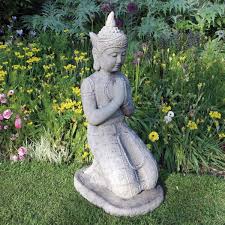 Praying Thai Buddha Stone Garden Statue